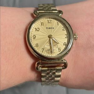 New w/tags Gold Timex Watch, Never worn, plastic protectors still on face